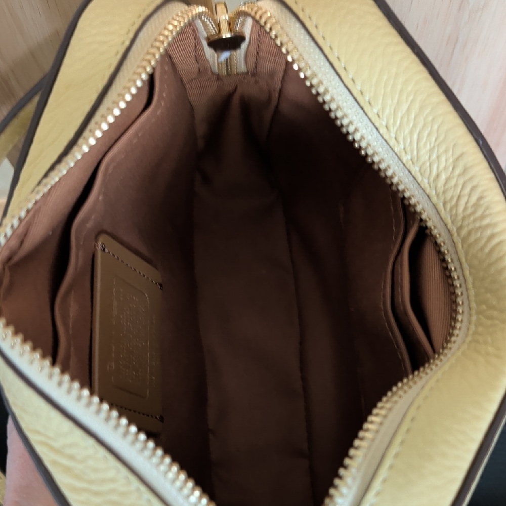 Coach X Disney "Belle" Mini Camera Bag Crossbody, Pebbled Leather (C3404) EUC - Picture 8 of 10